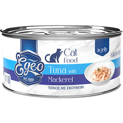 Egeo Pet Food Adult Grain Free with Tuna & Mackerel in Jelly 85gr