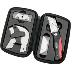 BESSEY DBKPH-SET κοπίδι Μαχαίρι σταθερής λεπίδας Μαύρος (Μαύρο) Κόκκινο
