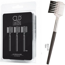CLD Lash Brush & Comb Πινέλο & Χτενάκι Βλεφαρίδων 10τεμ