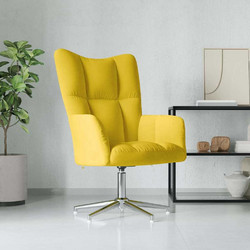 vidaXL Πολυθρόνα Relax Βελούδινη Κίτρινη 328124