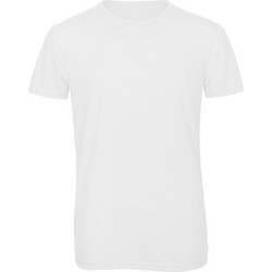 T-Shirt TM055 B & C Triblend Jersey White