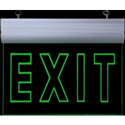 Διάφανη Φωτιζόμενη Πινακίδα με Σήμανση EXIT Διπλής Όψης 220V 37x20cm 2τεμ. 17959011