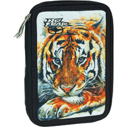 No Fear Asia Tiger Κασετίνα Γεμάτη με 2 Θήκες Πολύχρωμη 348-05100