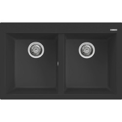 ElElleci Quadra 350 Ένθετος Νεροχύτης Γρανίτη Titanium 79x50cm