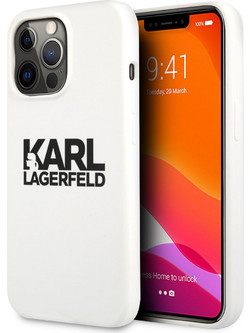 Karl Lagerfeld Stack Logo Back Cover White (iPhone 13 Pro)