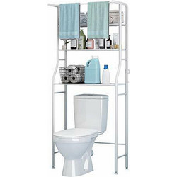 For Home Μεταλλική Ραφιέρα Μπάνιου 3 Επιπέδων Λευκό 47x25x160cm 241103