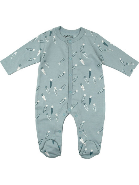 Ολόσωμο εποχιακό φορμάκι unisex, σιελ ανοικτό, Regular Fit, 100% βαμβάκι