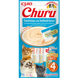 Inaba Churu Ciao Skin & Coat with Tuna & Scallop 4x14gr