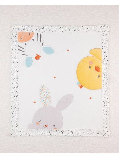 κουβέρτα σενίλ baby smile για λίκνο/πορτ-μπεμπέ 70x80cm