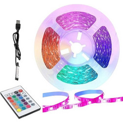 Andowl Αδιάβροχη Ταινία LED Τροφοδοσίας USB (5V) RGB Μήκους 5m Με Τηλεχειριστήριο Τύπου SMD5050