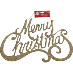 Merry Christmas κρεμαστό 43x30cm χρυσό 93-3365 ΚΩΔ.10485