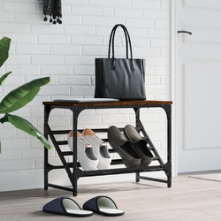 vidaXL Παπουτσοθήκη Σκαμπό Μεταλλική Μ60xΠ30xΥ45cm 833417