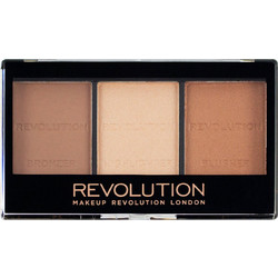 Makeup Revolution Ultra Sculpt & Contour Kit C04 Light Medium Bronzer & Highlighter Palette 10.8gr