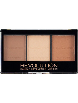 Makeup Revolution Ultra Sculpt & Contour Kit C04 Light Medium Bronzer & Highlighter Palette 10.8gr