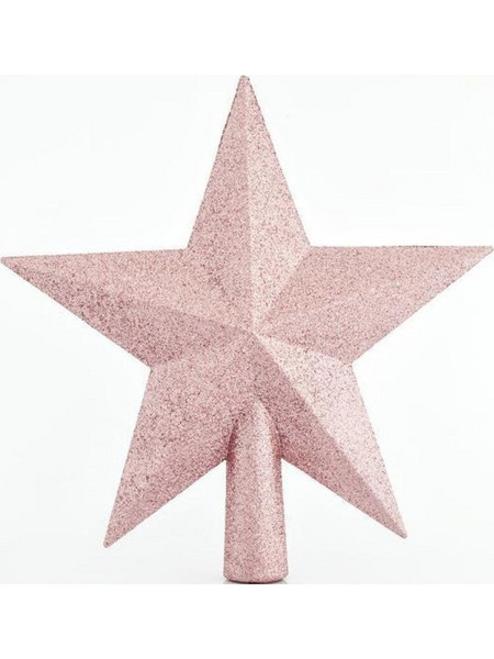 Χριστουγεννιάτικο Αστέρι Κορυφή Ροζ Με Glitter (04.TOP-G001P)