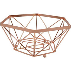 Φρουτιέρα Μεταλική Rose Gold 20,8x24,5x12εκ. ANKOR (820498)