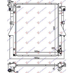Ψυγειο Νερου 2.4 DI-D Πετρελαιο (525x669x16) (4N15) Mitsubishi P/U L200 19- - 555206300