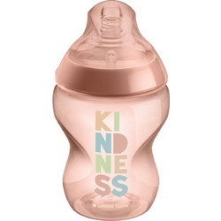Tommee Tippee Closer To Nature Πλαστικό Μπιμπερό με Θηλή Σιλικόνης κατά των Κολικών 0m+ Kidness Pink 260ml