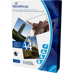 MediaRange Φωτογραφικό Χαρτί Α4 High-Glossy 160g/m 100 Φύλλα MRINK105