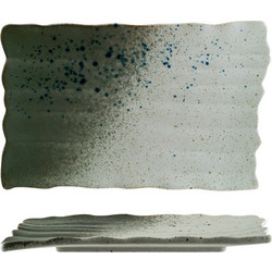 Πιατέλα πορσελάνης 28x18 5cm ακανόνιστο σχήμα Gaia BONNA - Σετ 4 c470447