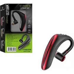 Ασύρματο Ακουστικό In-ear Bluetooth Handsfree AKZ-Q13 Μαύρο Κόκκινο