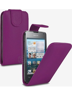 Huawei Ascend Y300 Leather Case Flip Purple OEM
