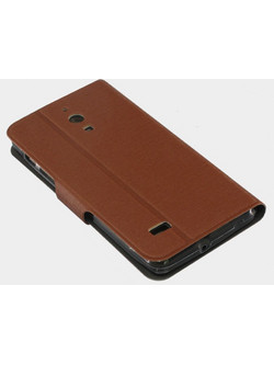 Huawei Ascend G526 Leather Cover Wallet Case Brown OEM