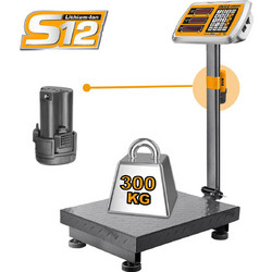 Ηλεκτρονική Ζυγαριά έως 300kg Μπαταρίας 12V Li-Ion