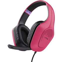 Trust GXT415 Zirox Gaming Headset Over Ear Pink