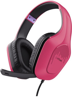 Trust GXT415 Zirox Gaming Headset Over Ear Pink
