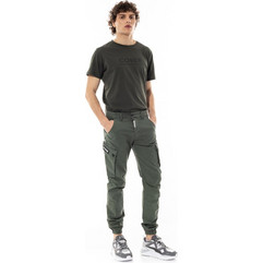 Cover Ανδρικό Παντελόνι Cargo Joggers Ελαστικό Κανονική Εφαρμογή Χακί T0190-18