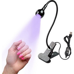 Mini USB Εύκαμπτη Λάμπα UV & LED με Clip Στερέωσης 3W