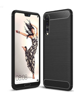 Techsuit Carbon Silicone - θήκη για Huawei P20 Pro - Μαύρο