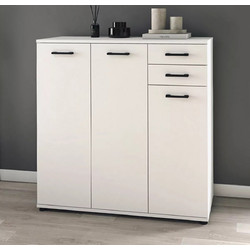 Megapap Polly Παπουτσοθήκη Ξύλινη Λευκή Μ108xΠ35xΥ108cm GP041-0064,2