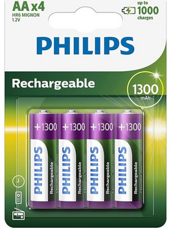 Philips Rechargeable AA 1300mAh 4τμχ