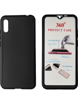 POWERTECH Θήκη Body 360 Tempered Glass, Huawei Y5 2019/Honor 8S, μαύρη