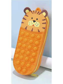 Icon Κασετίνα Σιλικόνης με Φερμουάρ AntiStress Popping Τίγρης