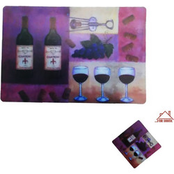 Σετ Σουπλά Πολύχρωμα σχέδιο Κρασιά 46x30.5cm 4 τεμαχίων ForHome 272810 - For Home