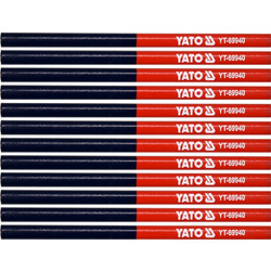 Yato YT-69940 Μολύβια Μαραγκών Σετ 12 Τεμ Δίχρωμα