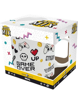 Retro Gaming Κούπα 320Ml Happy Mix Game Over Λευκή (TGGMUG184)