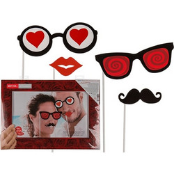 Αξεσουαρ Παρτι Photo Booth Valentine 47X33Cm Σετ Με 4 Τεμ (4029811387779)