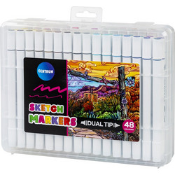 Μαρκαδόροι Centrum Sketch Markers Dual Tip 48 Χρώματα