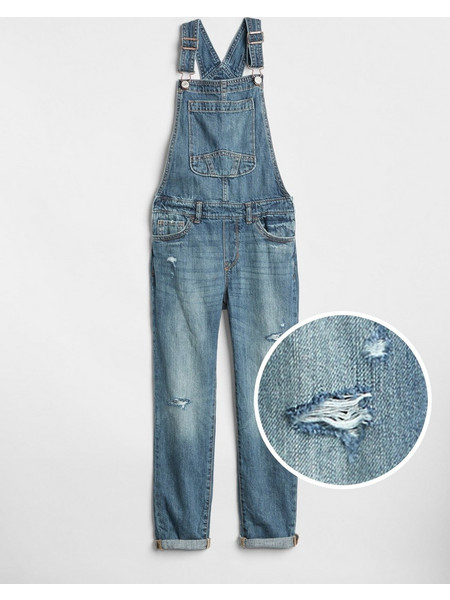 Μπλε Παιδική Distressed Ολόσωμη Φόρμα medium indigo