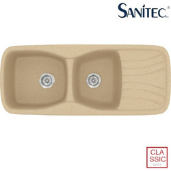 Sanitec Classic 311 Επικαθήμενος Νεροχύτης Γρανίτη Αντιστρεφόμενος Ματ Granite Cappuccino 120x51cm