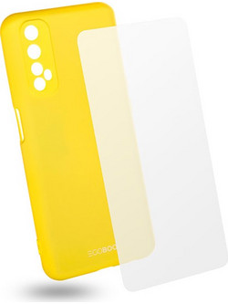 EGOBOO backcover for Realme 7, Lime + Tempered Glass