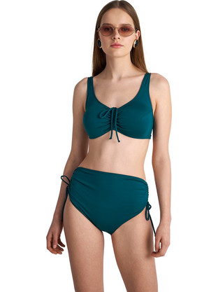 BLU4U Bikini Set Ψηλόμεσο Πετρόλ 24357080