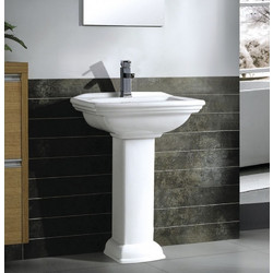Inter Ceramic Κρεμαστός Νιπτήρας Μπάνιου Πορσελάνης 60x47cm Λευκός ICC6047