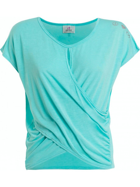 Deha B64244 Γυναικείο Αθλητικό Crop Top Κοντομάνικο Τιρκουάζ Τιρκουάζ B64244-55601