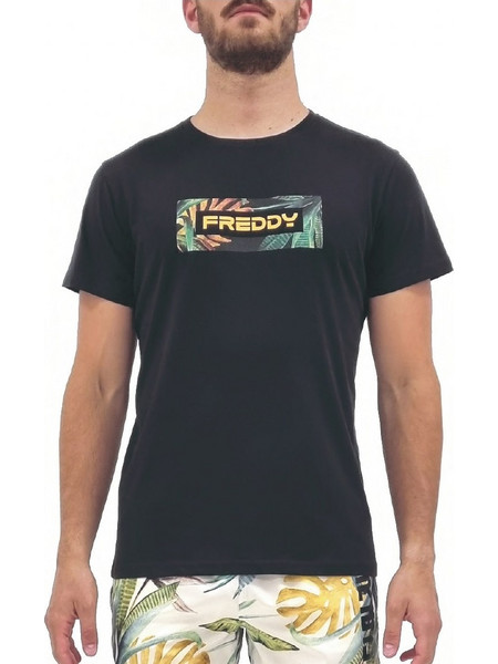 Freddy Ανδρικό T-Shirt Βαμβακερό Με Κοντό Μανίκι & Σχέδιο Logo - Black