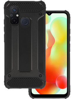 Powertech Armor Carbon Back Cover Black (Xiaomi Redmi 12C / Redmi 11A)